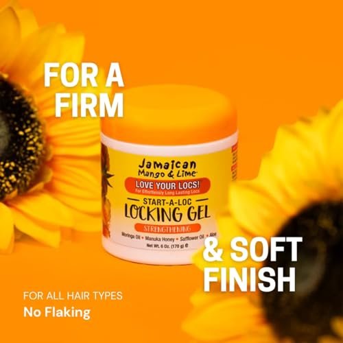 Jamaican Mango & Lime Start-A-Loc Locking Gel – No-Flake Firm Hold for Locs, Twists, Braids & Retwists – Strengthens Hair, and Hydrates Scalp (16 oz) - görsel 8