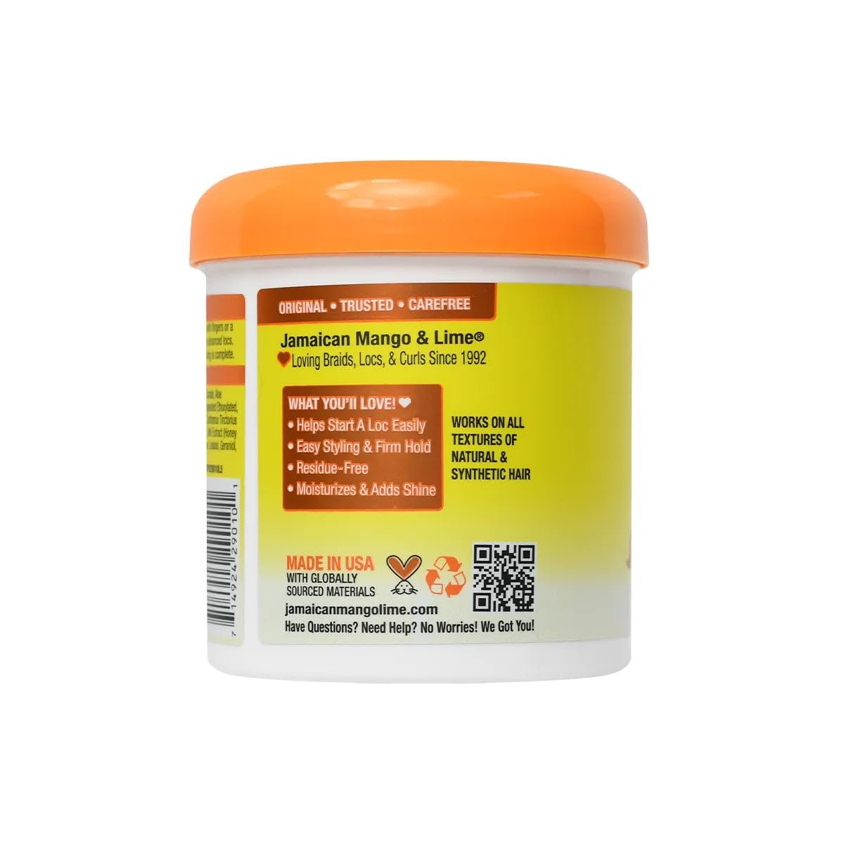Jamaican Mango & Lime Start-A-Loc Locking Gel – No-Flake Firm Hold for Locs, Twists, Braids & Retwists – Strengthens Hair, and Hydrates Scalp (16 oz) - görsel 5