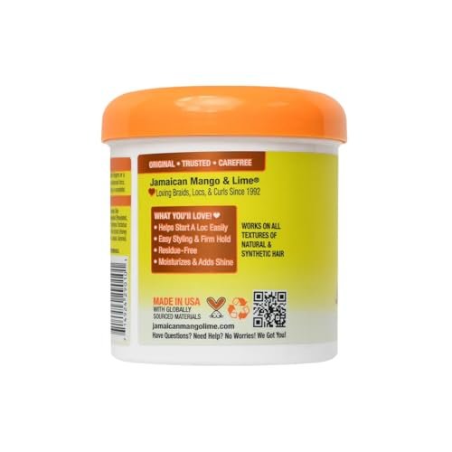 Jamaican Mango & Lime Start-A-Loc Locking Gel – No-Flake Firm Hold for Locs, Twists, Braids & Retwists – Strengthens Hair, and Hydrates Scalp (16 oz) - görsel 6