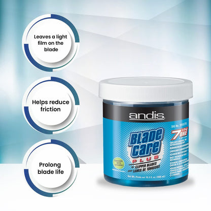 Andis Blade Care Plus Jar – 60 Count Clipper Blade Cleaning & Lubricating Pads Avelisse