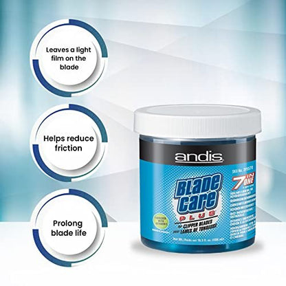 Andis Blade Care Plus Jar – 60 Count Clipper Blade Cleaning & Lubricating Pads Avelisse