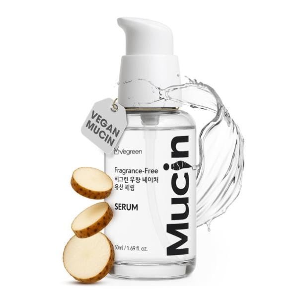 VEGREEN Vegan Nature Mucin Serum with 63% Wild Yam Phyto Mucin & Peptides - Korean Skincare for Barrier Repair & Intense Hydration - Non-Sticky, Cruelty-Free Soothing Face Serum, 1.69 fl oz Avelisse