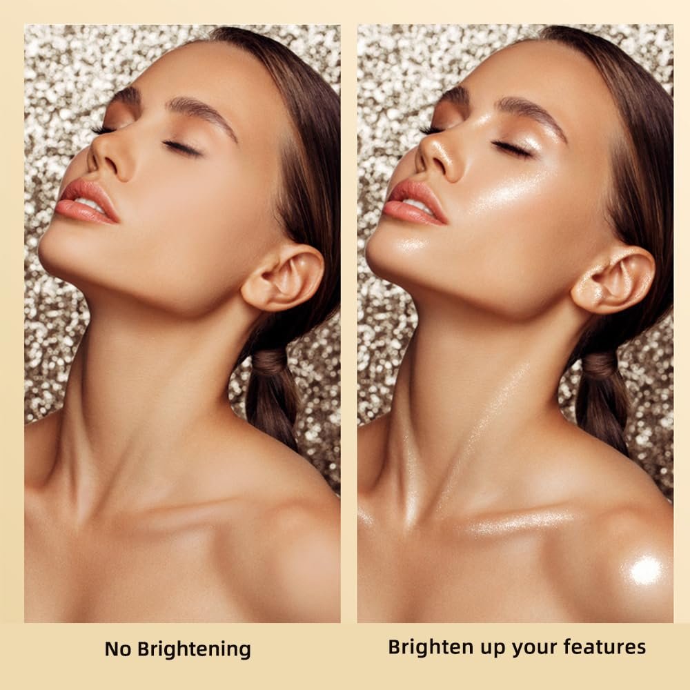 ELESSY Highlighter Makeup Palette - Sun Glow: Natural Sparkling Finish Illuminator for a Radiant Glow - görsel 5