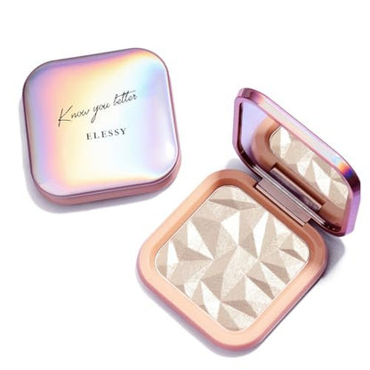 ELESSY Highlighter Makeup Palette - Sun Glow: Natural Sparkling Finish Illuminator for a Radiant Glow