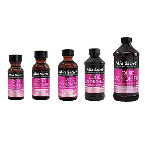 Mia Secret Liquid Monomer 8 oz – Professional Acrylic Nail System, MMA Free, Made in USA Avelisse