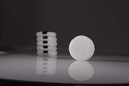 Yababa Ultra Soft Washable Velour Powder Puffs - 3.15 Inch, 6 Count, White - Perfect for Face, Setting, Body & Loose Powder