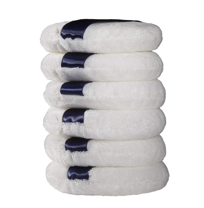 Yababa Ultra Soft Washable Velour Powder Puffs - 3.15 Inch, 6 Count, White - Perfect for Face, Setting, Body & Loose Powder