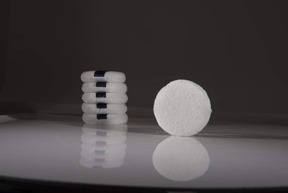 Yababa Ultra Soft Washable Velour Powder Puffs - 3.15 Inch, 6 Count, White - Perfect for Face, Setting, Body & Loose Powder
