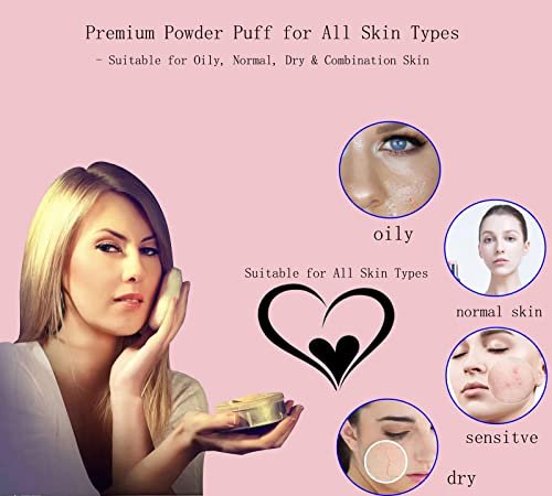 Yababa Ultra Soft Washable Velour Powder Puffs - 3.15 Inch, 6 Count, White - Perfect for Face, Setting, Body & Loose Powder - görsel 14