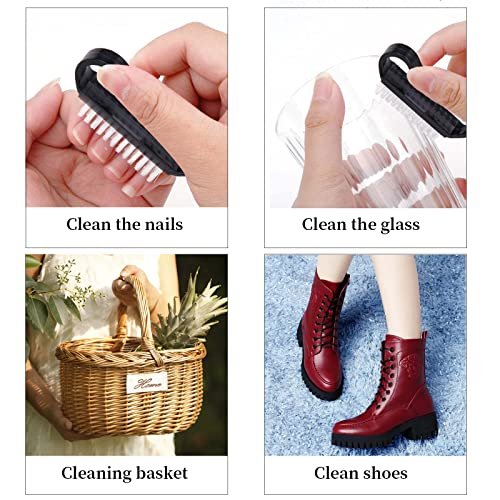 20-Pack Nail Cleaning Brushes with Black – Easy to Clean: Simply rinse the brush under running water after use and – Image 6