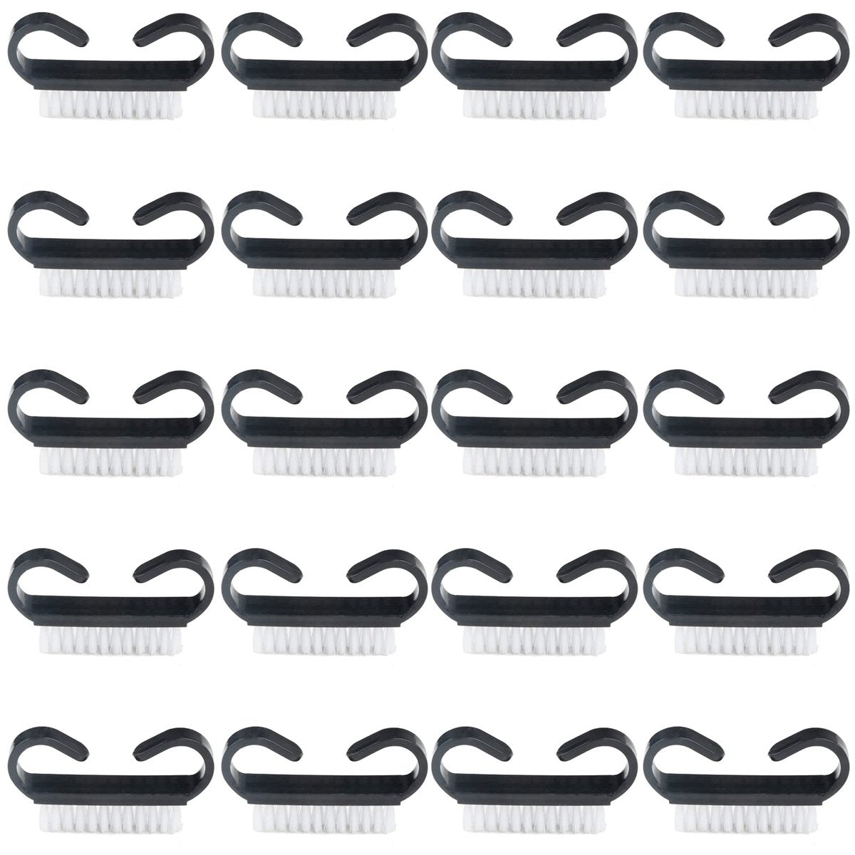 20-Pack Nail Cleaning Brushes with Black – 20-Pack Value: Get a generous set of 20 brushes, making it easy to keep – Image 1