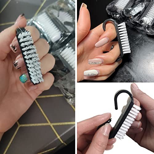20-Pack Nail Cleaning Brushes with Black – Material: Plastic handle and bristles – Image 12