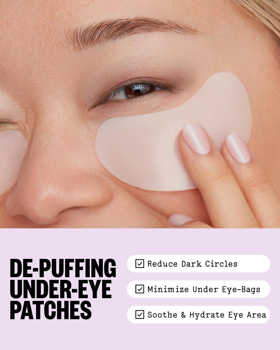 PEACE OUT Puffy Eyes Under Eye Patches - Biocellulose Mask with Caffeine, Niacinamide, Hyaluronic Acid - 6 Pairs Avelisse