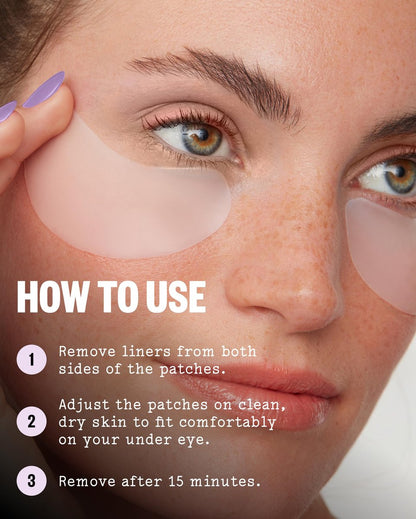 PEACE OUT Puffy Eyes Under Eye Patches - Biocellulose Mask with Caffeine, Niacinamide, Hyaluronic Acid - 6 Pairs Avelisse