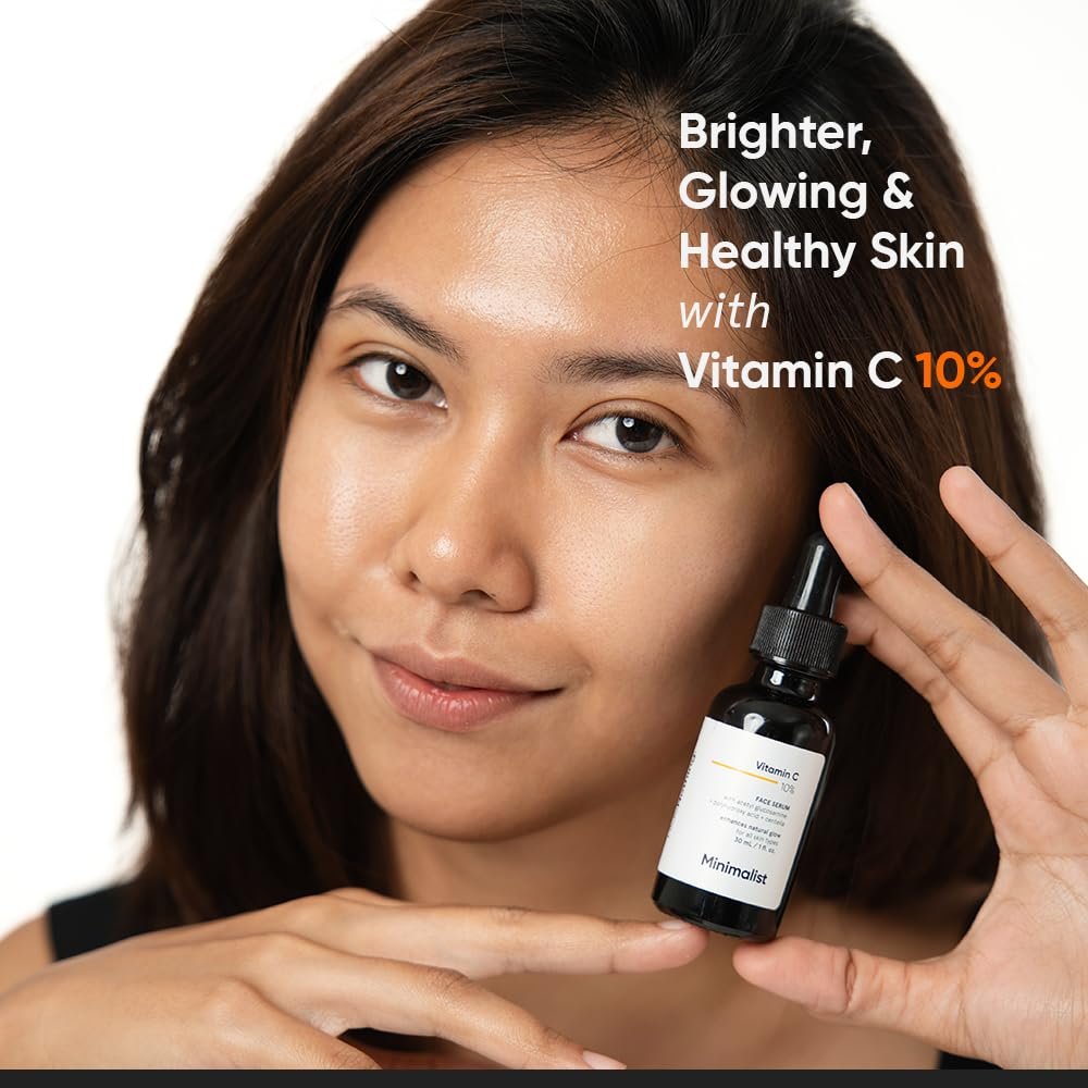 Minimalist 10% Vitamin C Serum for Brightening & Hydration - All Skin Types, 1 Fl Oz - görsel 3
