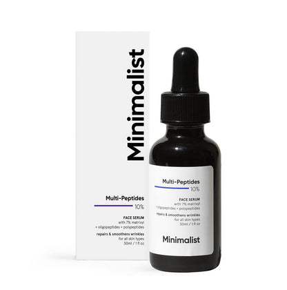 Minimalist Multi Peptide Night Face Serum – Anti-Aging, Collagen Boosting, Hydrating with 7% Matrixyl 3000 & 3% Bio-Placenta – for Women & Men – 1 Fl Oz / 30 ml