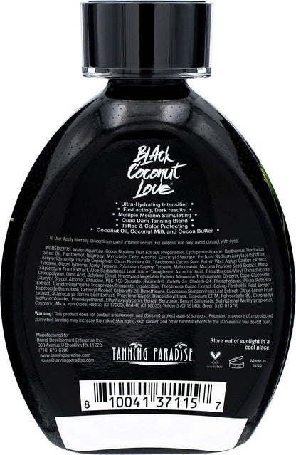 Black Coconut Love Ultra Hydrating Dark Tanning Lotion - Age-Defying & Tattoo Protecting Formula, 13.5 oz Avelisse