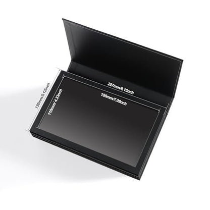 SZDYM 4-Layer Magnetic Makeup Palette Empty - Large Depotting Palette for Eyeshadow, Blush, Powder & Lipstick - Black