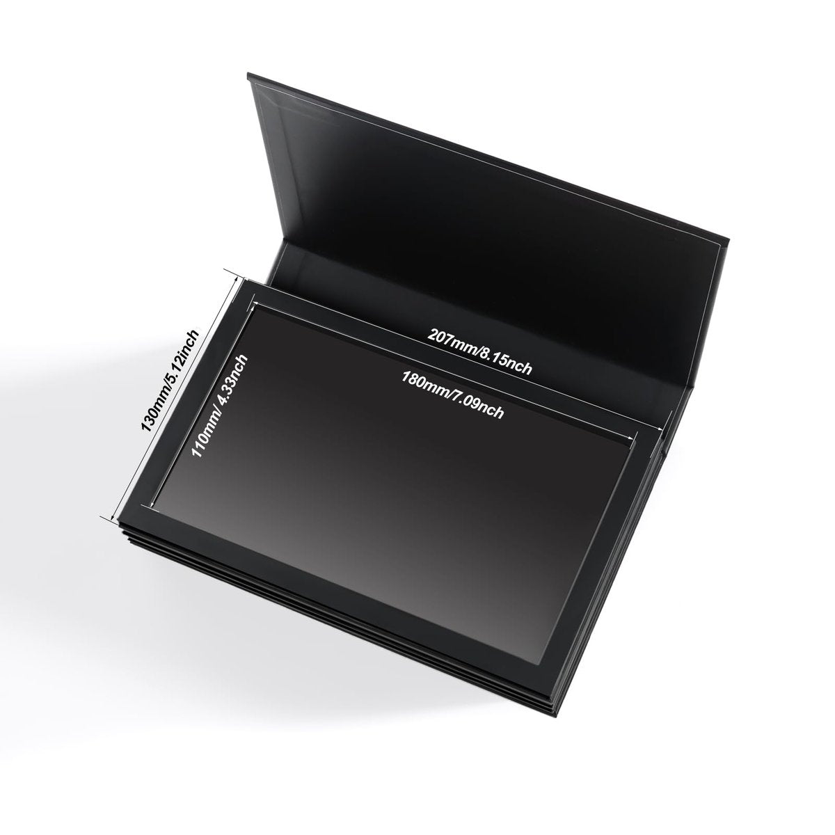 SZDYM 4-Layer Magnetic Makeup Palette Empty - Large Depotting Palette for Eyeshadow, Blush, Powder & Lipstick - Black - görsel 3