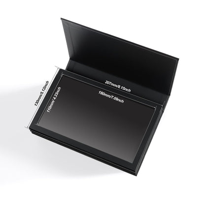 SZDYM 4-Layer Magnetic Makeup Palette Empty - Large Depotting Palette for Eyeshadow, Blush, Powder & Lipstick - Black