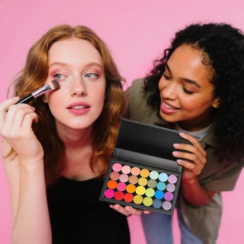 SZDYM 4-Layer Magnetic Makeup Palette Empty - Large Depotting Palette for Eyeshadow, Blush, Powder & Lipstick - Black - görsel 8
