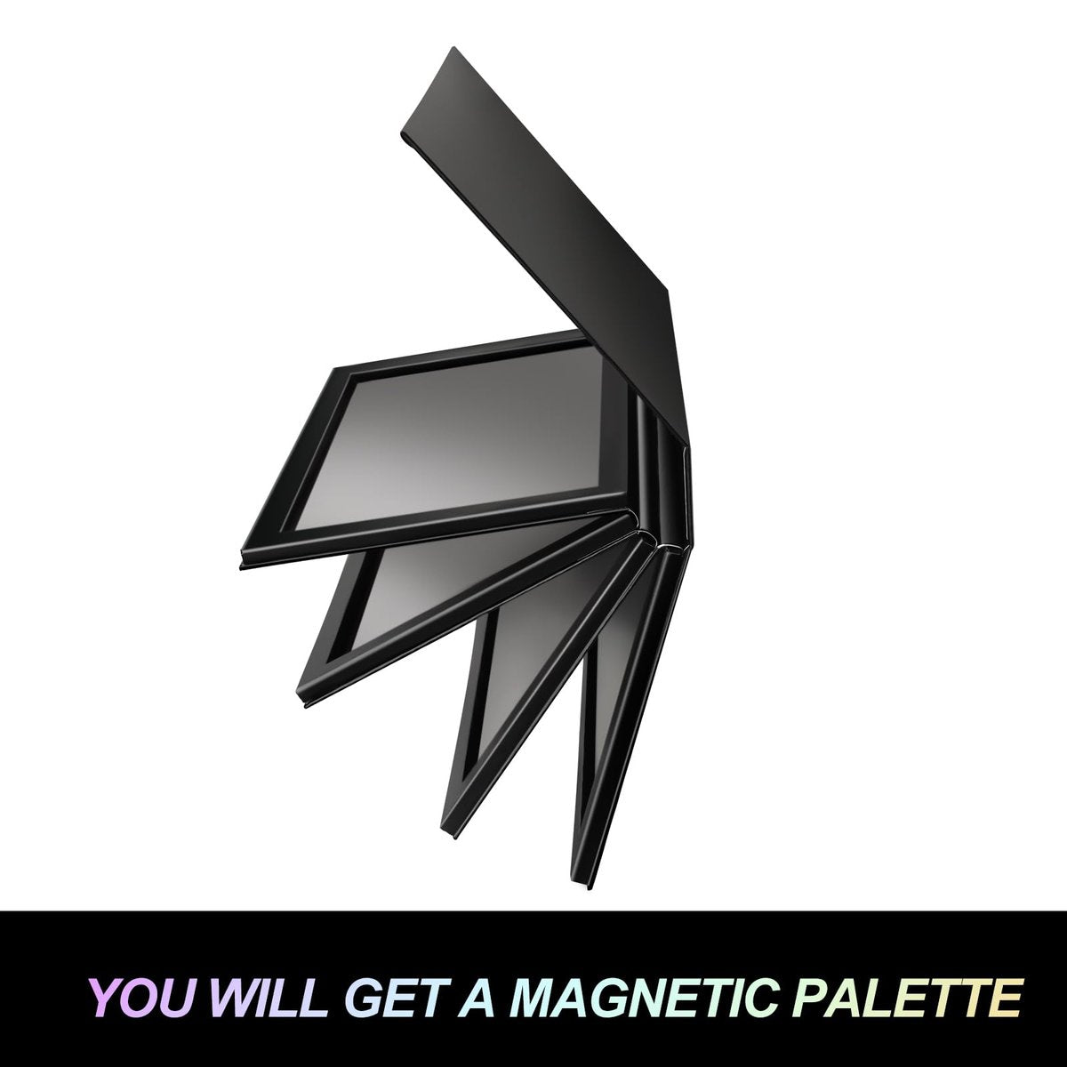 SZDYM 4-Layer Magnetic Makeup Palette Empty - Large Depotting Palette for Eyeshadow, Blush, Powder & Lipstick - Black - görsel 11