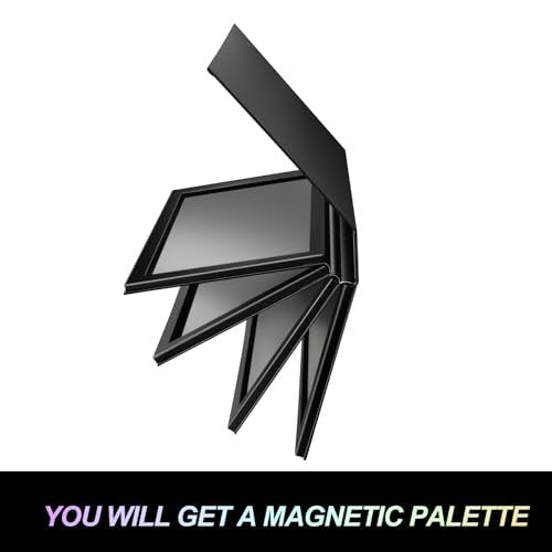 SZDYM 4-Layer Magnetic Makeup Palette Empty - Large Depotting Palette for Eyeshadow, Blush, Powder & Lipstick - Black - görsel 12