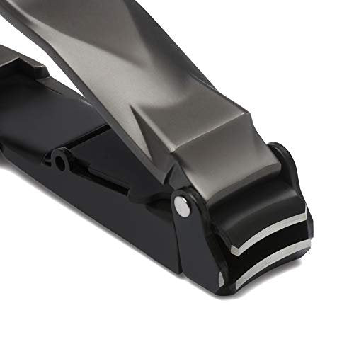 KLIPP Heavy Duty Nail Clippers for Men with Catcher – Self-Collecting Razor-Sharp Cutter for Fingernails & Toenails, Ergonomic Lever, Gift for Men, Includes Ziplock Pouch Avelisse