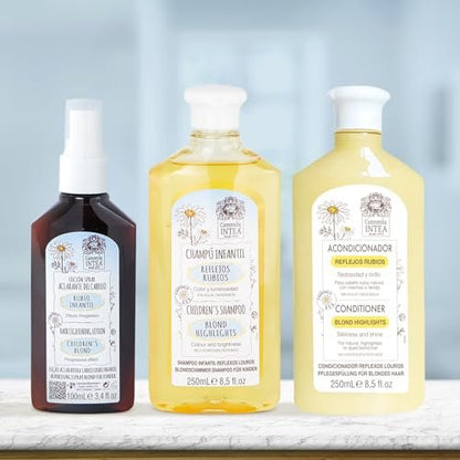 Intea Camomila Kids 3-In-1 Hair Lightener Kit - Blonder Lightening Set with Chamomile Extract - Lotion, Shampoo and Conditioner, 8.5 Fl Oz Each Avelisse