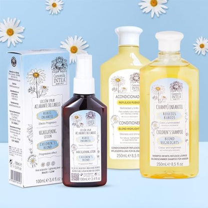 Intea Camomila Kids 3-In-1 Hair Lightener Kit - Blonder Lightening Set with Chamomile Extract - Lotion, Shampoo and Conditioner, 8.5 Fl Oz Each Avelisse