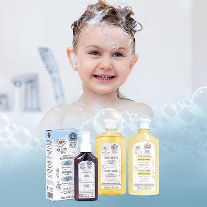 Intea Camomila Kids 3-In-1 Hair Lightener Kit - Blonder Lightening Set with Chamomile Extract - Lotion, Shampoo and Conditioner, 8.5 Fl Oz Each Avelisse