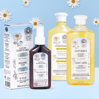 Intea Camomila Kids 3-In-1 Hair Lightener Kit - Blonder Lightening Set with Chamomile Extract - Lotion, Shampoo and Conditioner, 8.5 Fl Oz Each Avelisse