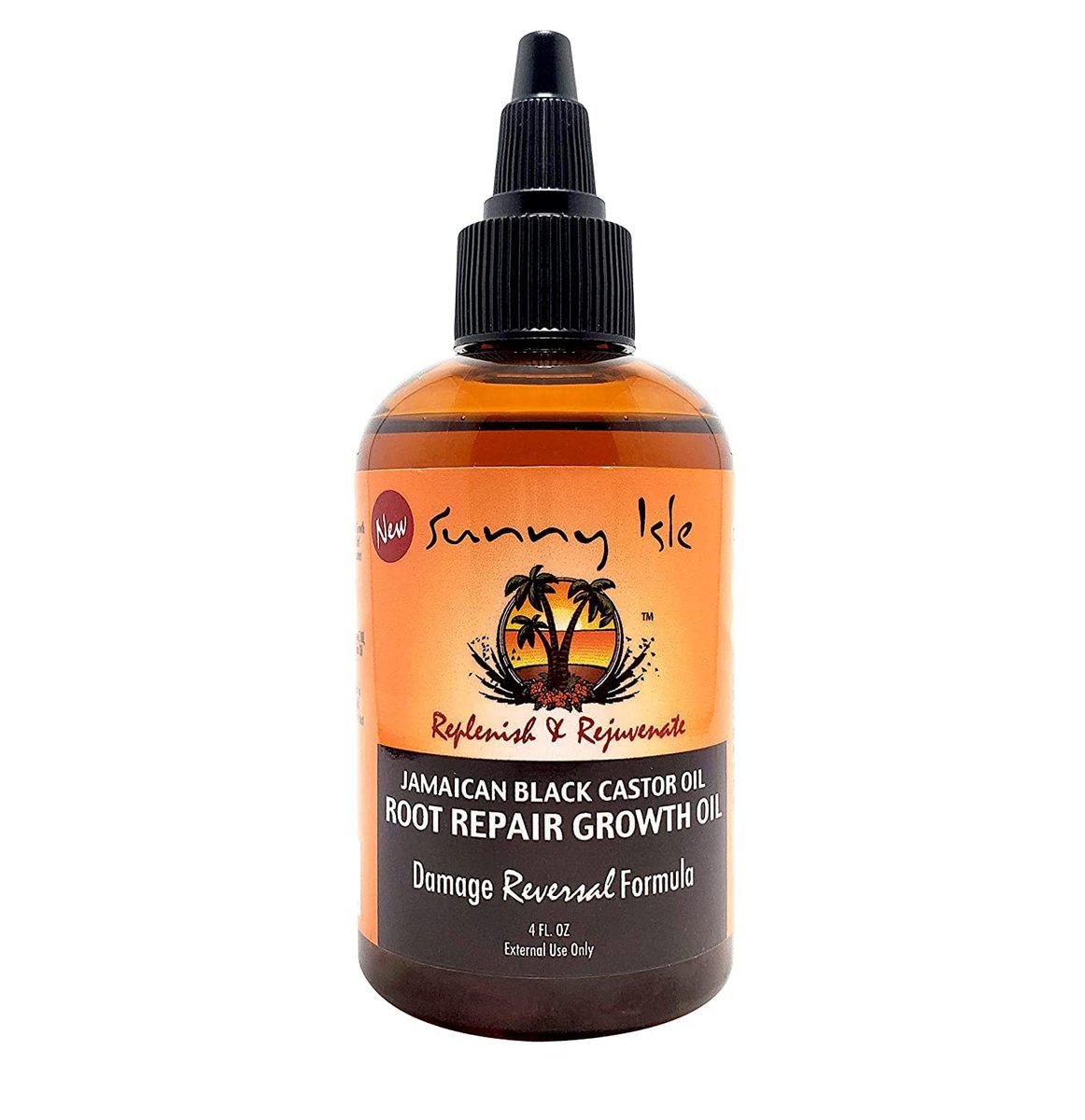 Sunny Isle Jamaican Black Castor Oil Root Repair Growth Oil - 4 Fl Oz (Pack of 2) - görsel 1