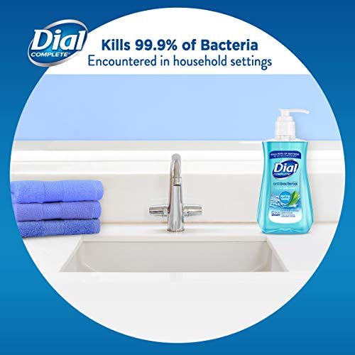 Dial Antibacterial Liquid Hand Soap, Spring Water, 7.5 oz (Pack of 12) - Blue Avelisse