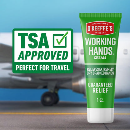 O'Keeffe's Working Hands Hand Cream for Extreme Dryness - 1 oz Tube (3 Pack) - Repairing Skincare for Cracked, Dry Hands