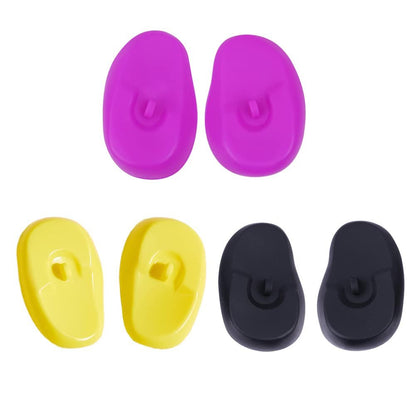 SYBL 3 Pairs Reusable Soft Silicone Professional Ear Cover Earmuffs Protector Waterproof Hairdressing Ear Caps Beauty Tool for Hair Salon Hair Dyeing Baked Oil etc