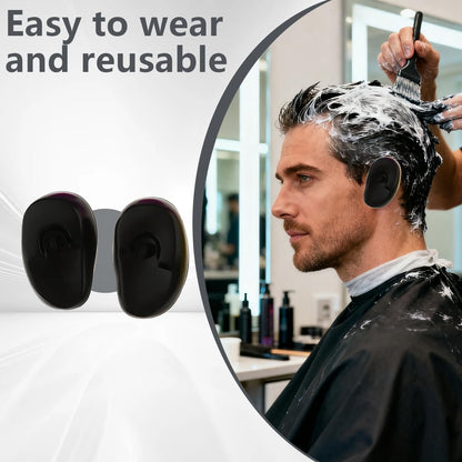 SYBL 3 Pairs Reusable Soft Silicone Professional Ear Cover Earmuffs Protector Waterproof Hairdressing Ear Caps Beauty Tool for Hair Salon Hair Dyeing Baked Oil etc