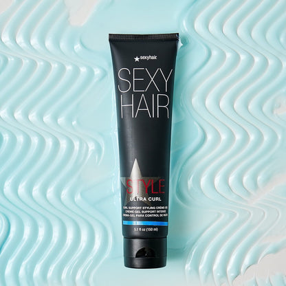 SexyHair Style Ultra Curl Support Styling Crème-Gel - 5.1 oz | High Control, Long-Lasting Definition for Curly Hair Avelisse