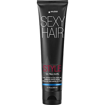 SexyHair Style Ultra Curl Support Styling Crème-Gel - 5.1 oz | High Control, Long-Lasting Definition for Curly Hair Avelisse
