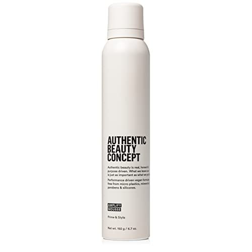 Authentic Beauty Concept Amplify Mousse - Volumizing Styling Mousse with Medium Hold, Heat Protection, Vegan & Cruelty-Free, Silicone-Free, 6.7 oz Avelisse