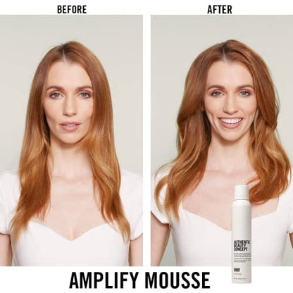Authentic Beauty Concept Amplify Mousse - Volumizing Styling Mousse with Medium Hold, Heat Protection, Vegan & Cruelty-Free, Silicone-Free, 6.7 oz Avelisse