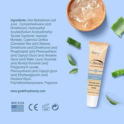 Godefroy Mybrows Post Application Solution – Extend Life & Remove Shine for Temporary Tattoos, Eyebrow Transfers & Brow Stamps, 0.27 oz Avelisse