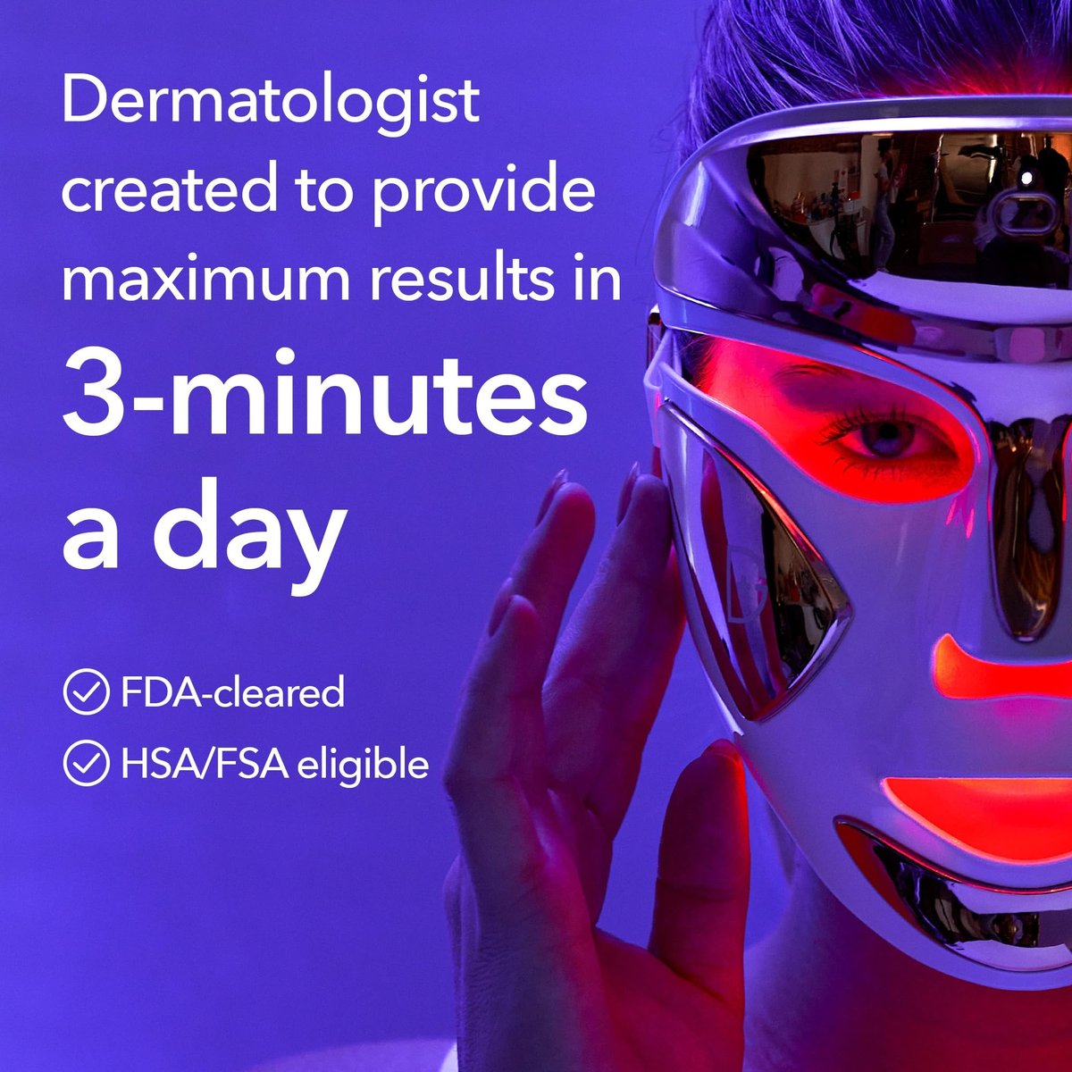 Dr. Dennis Gross DRx SpectraLite FaceWare Pro – LED Face Mask for Skin Rejuvenation with Dual Red & Blue Light Therapy, FSA HSA Eligible Avelisse