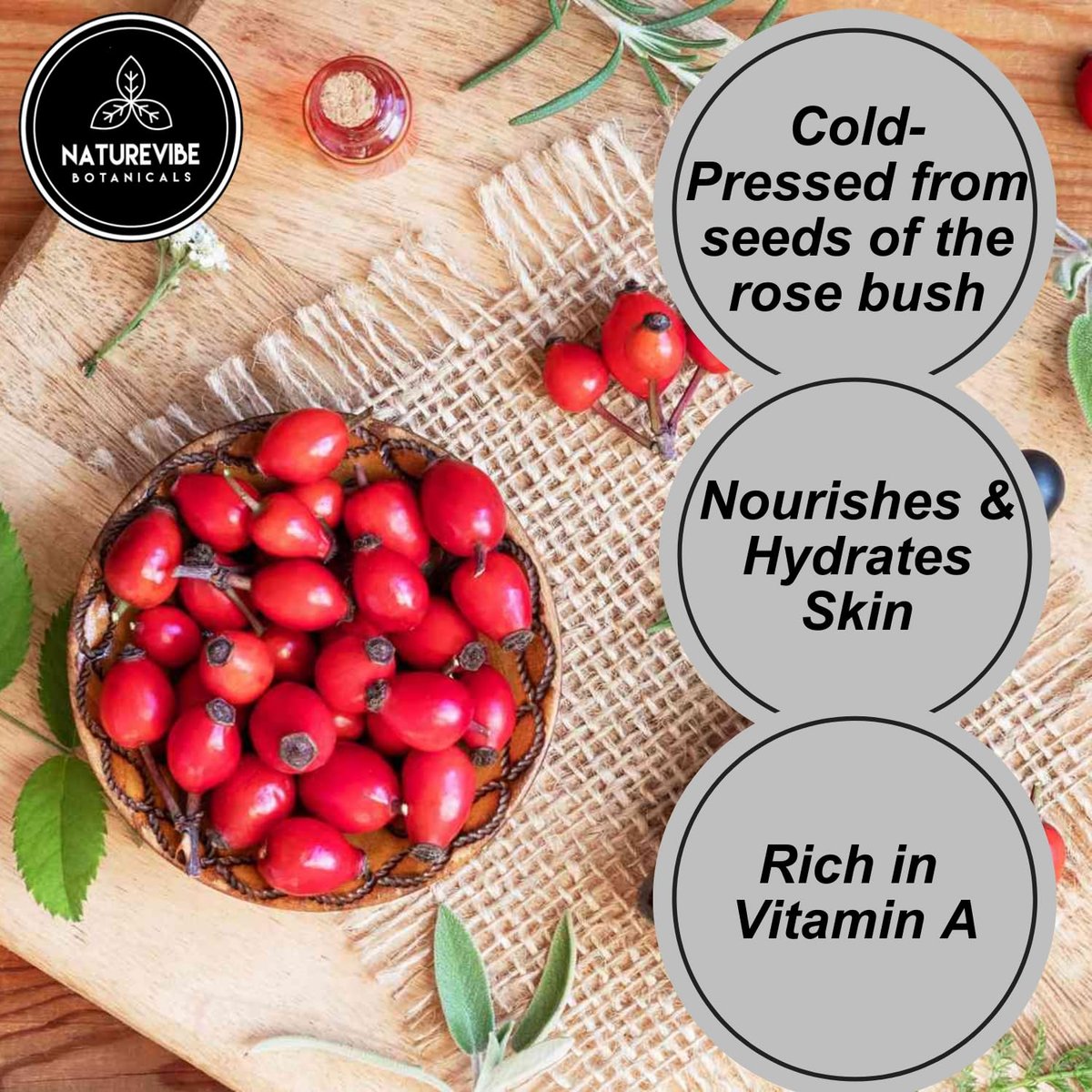 Naturevibe Botanicals 100% Pure Rosehip Oil – 32 oz for Skin & Hair Care - görsel 3