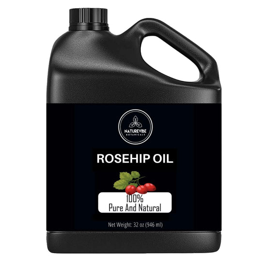 Naturevibe Botanicals 100% Pure Rosehip Oil – 32 oz for Skin & Hair Care