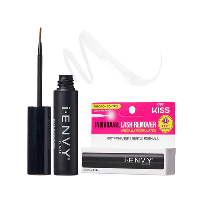 iENVY Lash Remover for Eyelash Extensions – Gentle Eye Makeup Remover for Cluster, Individual, and False Lashes – DIY Bond and Seal Adhesive Glue Cleanser