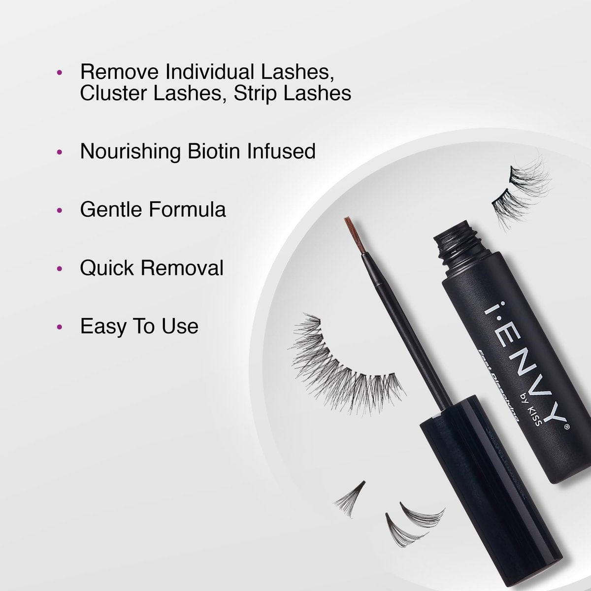 iENVY Lash Remover for Eyelash Extensions – Gentle Eye Makeup Remover for Cluster, Individual, and False Lashes – DIY Bond and Seal Adhesive Glue Cleanser - görsel 5