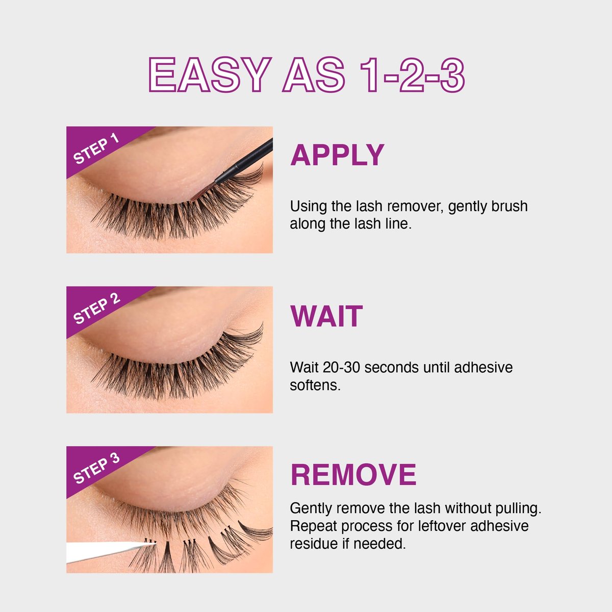 iENVY Lash Remover for Eyelash Extensions – Gentle Eye Makeup Remover for Cluster, Individual, and False Lashes – DIY Bond and Seal Adhesive Glue Cleanser - görsel 9