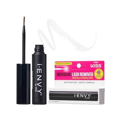 iENVY Lash Remover for Eyelash Extensions – Gentle Eye Makeup Remover for Cluster, Individual, and False Lashes – DIY Bond and Seal Adhesive Glue Cleanser
