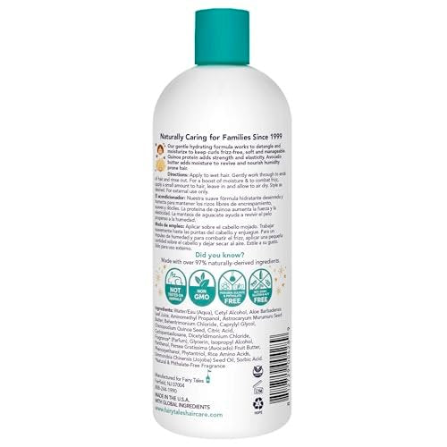 Fairy Tales Curly Q Hydrating Kids Conditioner – Paraben, Sulfate, Gluten, and Nut Free – For All Types of Curls Including Multi Cultural Hair – 32 oz Avelisse